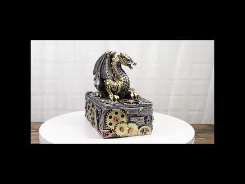 Steampunk Dragon Trinket Box | Ebros Gift