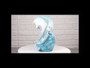 Winter Snow Dragon Resting On Frozen Snow Geode Egg With LED Crystals Figurine