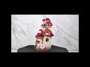 LED Light Up Enchanted Fairy Garden Toadstool Mushrooms Cottage House Figurine