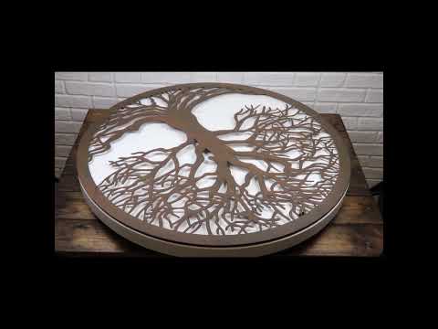 Brown 23"D Oversized Celtic Tree of Life Medallion Metal Wall Circle Plaque