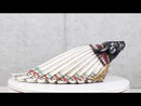 Tribal Southwest Black Buffalo With Indian Chief Headdress Piggy Money Coin Bank