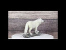 Woodlands Winter Hunter Tundra Snow White Albino Wolf On The Prowl Figurine