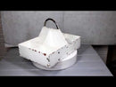 White Vintage Distressed Metal 8 Divided Section Seeding Tray Planter Pot 14"L