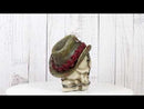 Western Old Wild West Cowboy Skull with Romantic Roses Barbed Wire Hat Figurine