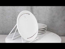 Set Of 6 Yukino Hana Snowflakes Round Appetizer Dessert Salad Ceramic Plates 6"D