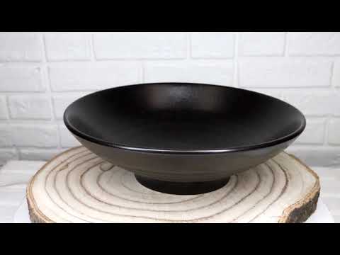 Pack Of 6 Black Kokuyo Ceramic Collection Large Ramen Soup Dinner Bowl 36oz 9"D
