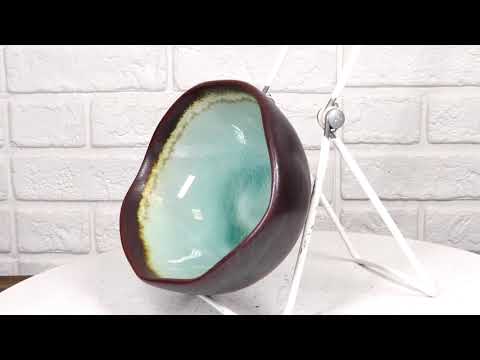 Pack Of 6 Green Midori Kannyu Porcelain Irregular Shaped Small Rice Bowls 10oz