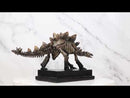 Faux Taxidermy Stegosaurus Dinosaur Fossil Figurine On Museum Display Base Stand