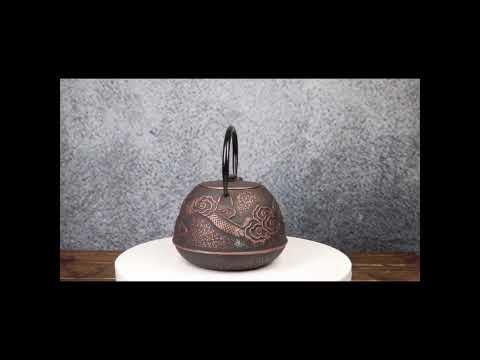 Bronze Dragon Cast Iron Teapot 40oz | Ebros Gift