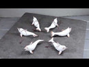 Set Of 6 Antique White Dolphins Ocean Marine Wall Hanging Decor Tree Ornaments