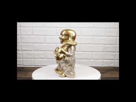 Golden Laughing Buddha Figurine | Ebros Gift