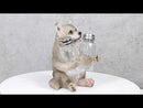 Full Moon Spice Lover Gray Wolf Pup Salt and Pepper Shakers Holder Figurine