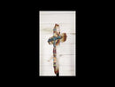 Southwestern Tribal Indian Feathers Turquoise Rocks Navajo Symbols Wall Cross