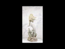 Large Vintage Sea Goddess Mermaid Holding Sconce Standing By Coral Reef Statue
