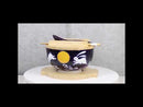 Yellow Moon White Rabbit Donburi Ramen Bowl With Lid Trivet Spoon Chopsticks Set