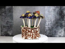 Fairy Garden Colorful 12 Piece Ceramic Mushroom Picks With Planter Holder Set