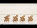 Set Of 4 Western Rustic Forest Elk Moose Faux Wooden Cabinet Door Pull Knobs