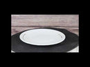 Set Of 6 Modern Yukino Hana Snowflakes Melamine Round Entree Dinner Plates 9"D