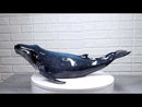 Large Nautical Ocean Marine Baleen Blue Humpback Whale Swimming Figurine 17"L