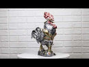 Steampunk Gearwork Robotic Cyborg Rooster Chicken In Battle Armor Figurine