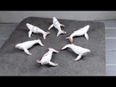 Set Of 6 Antique White Humpback Whales Ocean Marine Wall Decor Tree Ornaments