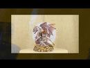Fantasy Bronzite Fire Dragon Guarding LED Scaled Egg Decorative Figurine