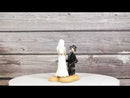 Love Never Dies Wedding Bride Groom Skeletons With Roses Cake Topper Figurine