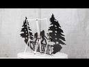 Rustic Sasquatch Big Foot by Pine Trees Hide & Seek Metal Wall Decor Plaque