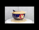 Red Moon Golden Crane Donburi Ramen Bowl With Lid Trivet Spoon Chopsticks Set