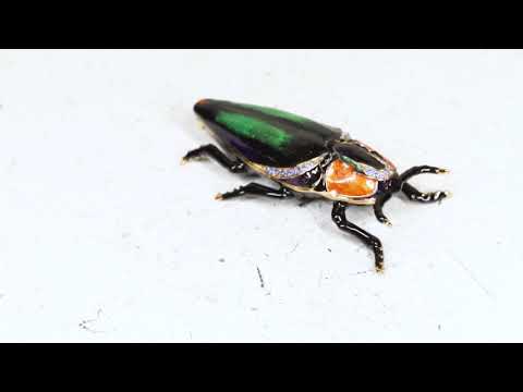 Green Beetle Crystal Trinket Box | Ebros Gift