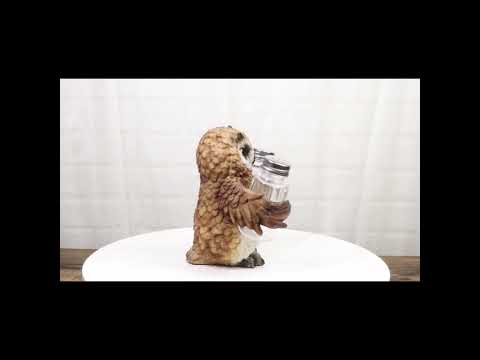 Great Horned Owl Salt and Pepper Shaker Holder