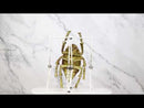 Modern Chic Gold Leaf Carpet Beetle Resin Wall Sculpture Or Table Decor