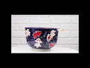 Red White Japanese Goldfishes Large 24Oz Donburi Ramen Bowl With Chopsticks Set