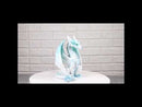 Fantasy Land Of Dragons Crouching Pale White Arctic Snow Winter Dragon Figurine