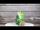 Welcome To Our Pad Green Frog Couple Sitting On Log With Lilypad Sign Figurine