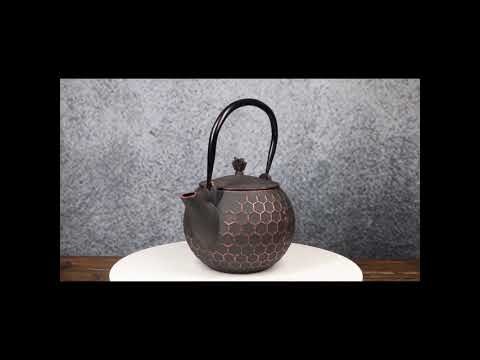 Bronze Bee and Honeycomb Cast Iron Teapot 60oz | Ebros Gift