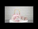 Pink Sakura Cherry Blossoms With Rabbit Hexagonal Teapot With 4 Tea Cups Set