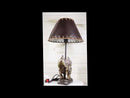 Southwestern Navajo Indian Chief Skull Headdress Cowboy Horse Saddle Table Lamp