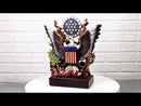 American Great Seal Bald Eagle Olive Branch Arrows Pluribus Unum Desktop Plaque