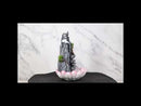 Zen Rocky Mountain Steppes With Monk On Giant Lotus Backflow Cone Incense Holder