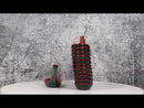 Contemporary High Gloss Red Black Melamine Asian Soup Spoons Pack Of 12 Set