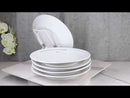 Pack Of 5 Ceramic Yukino Hana Snow Collection Large Round Dinner Plates 10" D