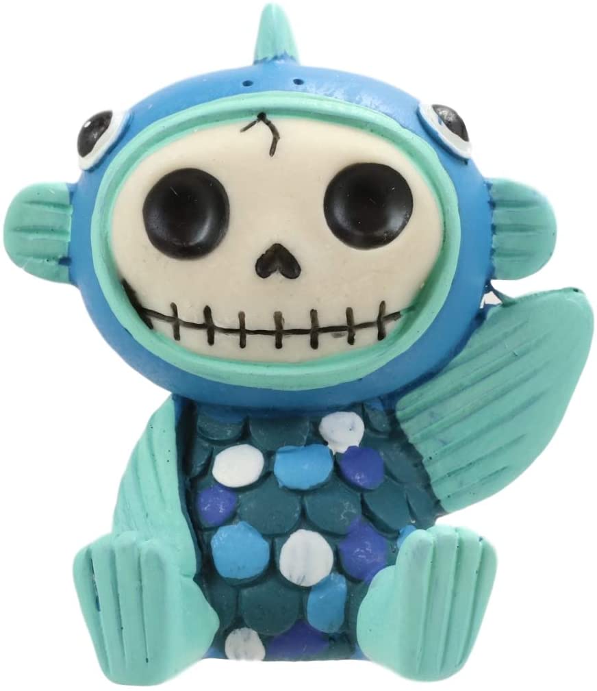 Ebros Gift Furry Bones Aqueon Flapper Fish Costume Skeleton Monster Co