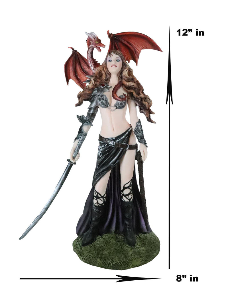 Furionchires Red Haired Witch Warrior With Juvenile Dragon Statue Nene Thomas