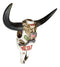 Western Veteran USA Great Seal Eagle Emblem Patriotic Cow Skull Wall Decor