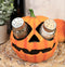 Ebros Spooky Halloween Pumpkin Salt and Pepper Shakers Set Figurine Holder