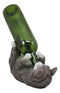 Ebros Feline Tabby Grey Kitty Cat Wine Bottle Holder Caddy Figurine (Grey)