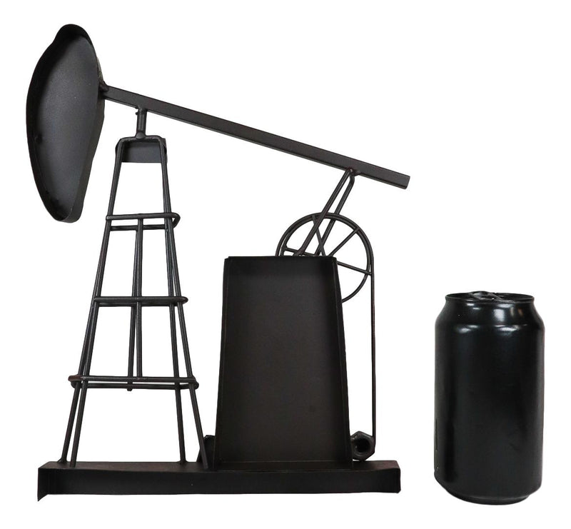 Ebros Rustic Metal Vintage Oil And Gas Derrick Rig Pump Jack Wall Art Decor 3D Plaque