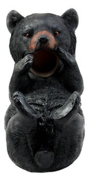 Grandfather Mountain Black Bear Wine Holder Figurine 9"Long Winter Hibernation
