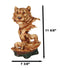 Large Bengal Tiger Bust Statue 11.75"Tall Faux Wood Resin Tiger Family In Jungle